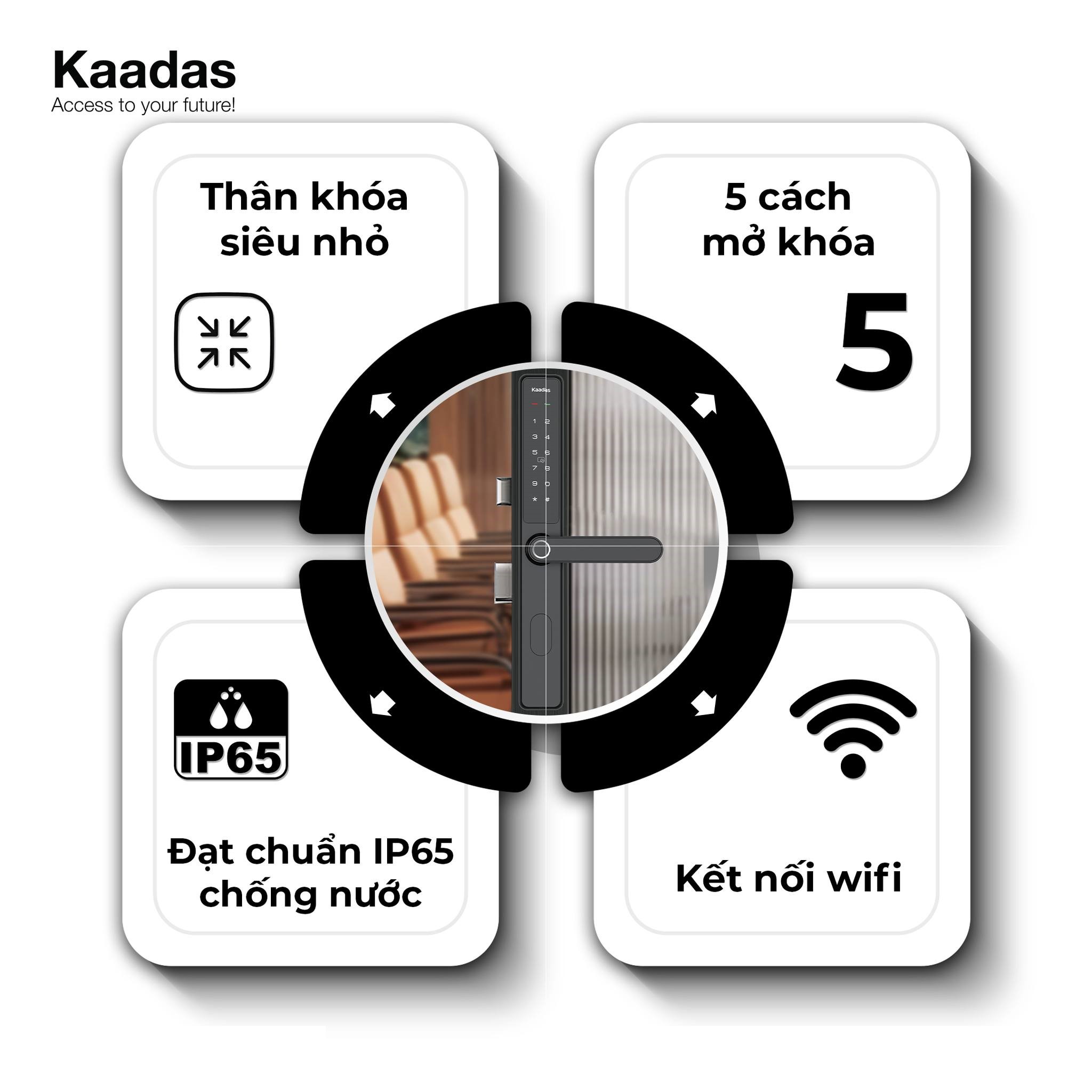 khóa Kaadas S10-5W, khóa thông minh Kaadas S10-5W, khóa cửa nhôm Kaadas, giá khóa Kaadas S10-5W, đánh giá khóa Kaadas S10-5W, mua khóa Kaadas S10-5W, khóa điện tử Kaadas S10-5W